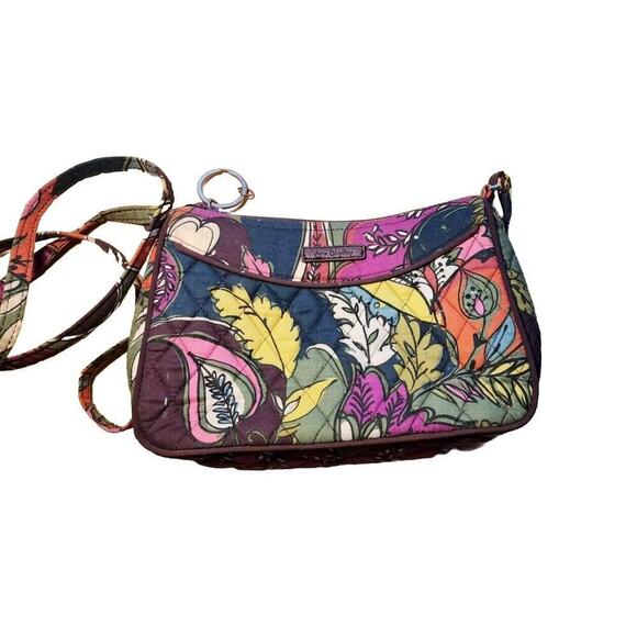 Vera Bradley Jazzy Blooms Crossbody Handbag Very Clean! - Picture 1 of 5